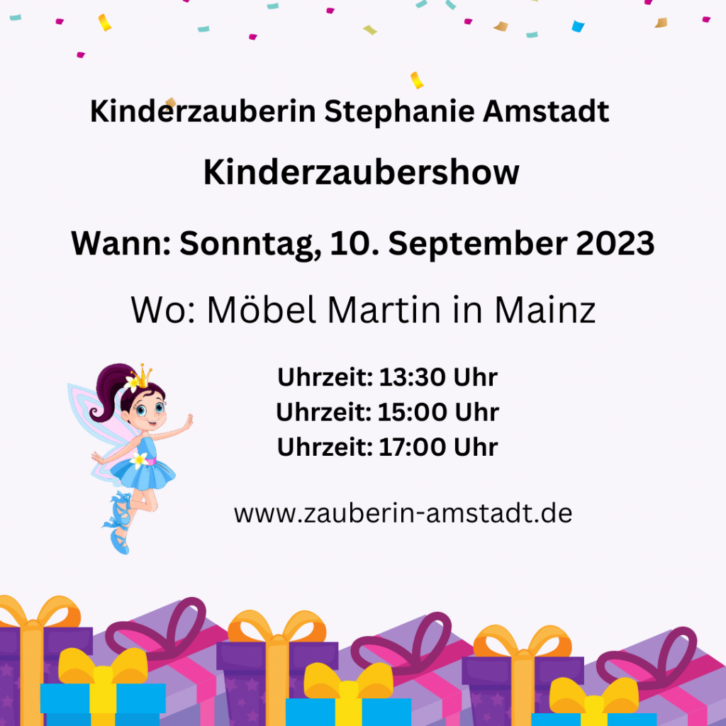 Kinderzaubershow mit Kinderzauberin Stephanie Amstadt